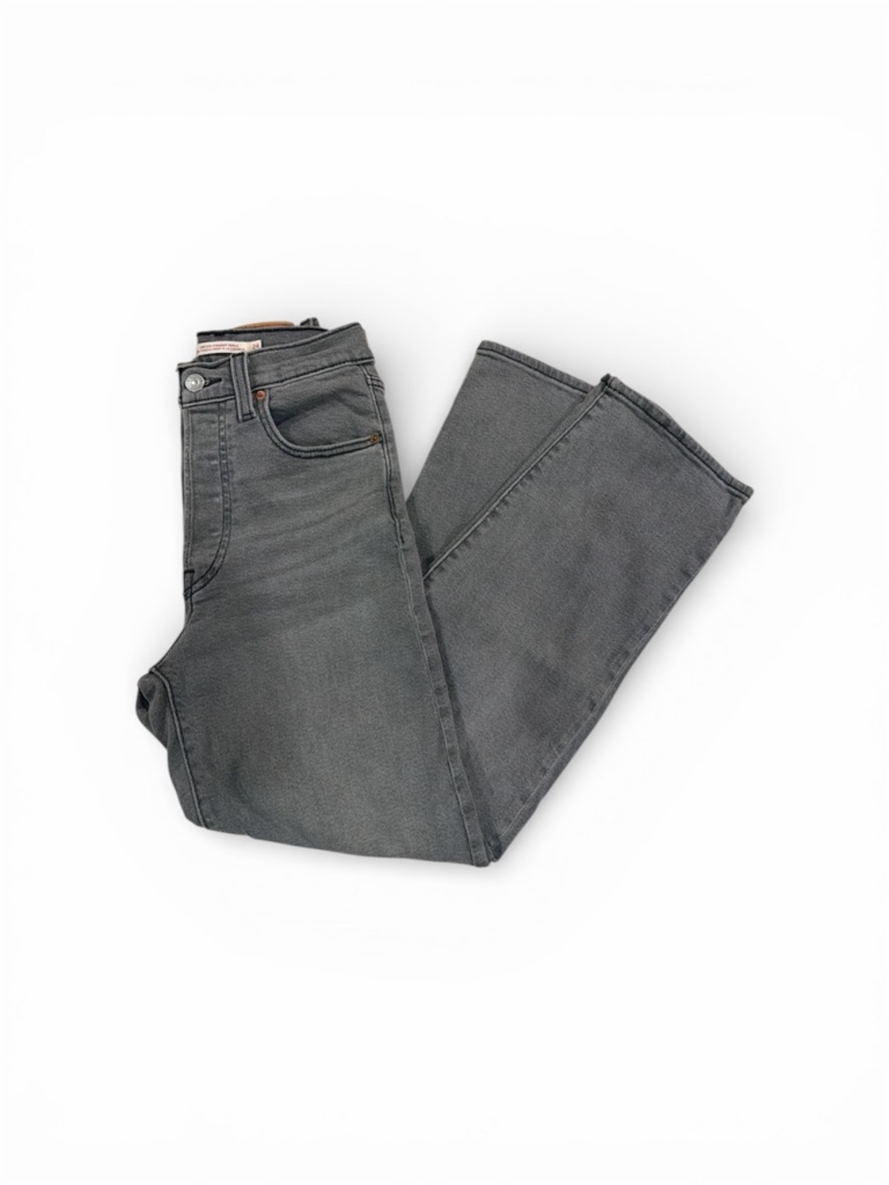 Levi's Women's Charcoal Gray Straight-Leg Jeans
